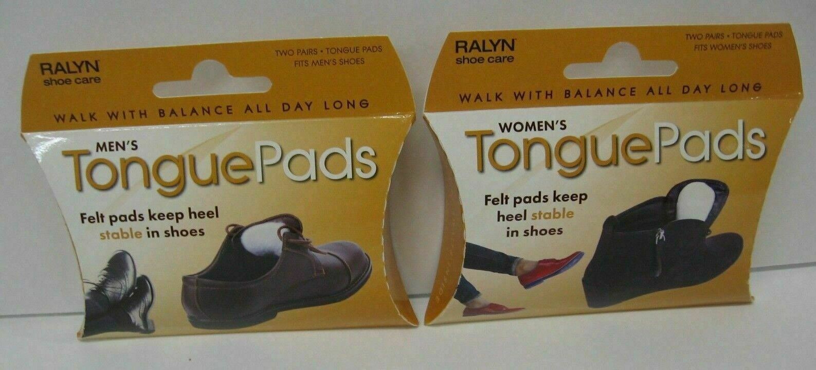 Shoe Tongue Pads 2 pair Pack Men’s or Women’s by Ralyn