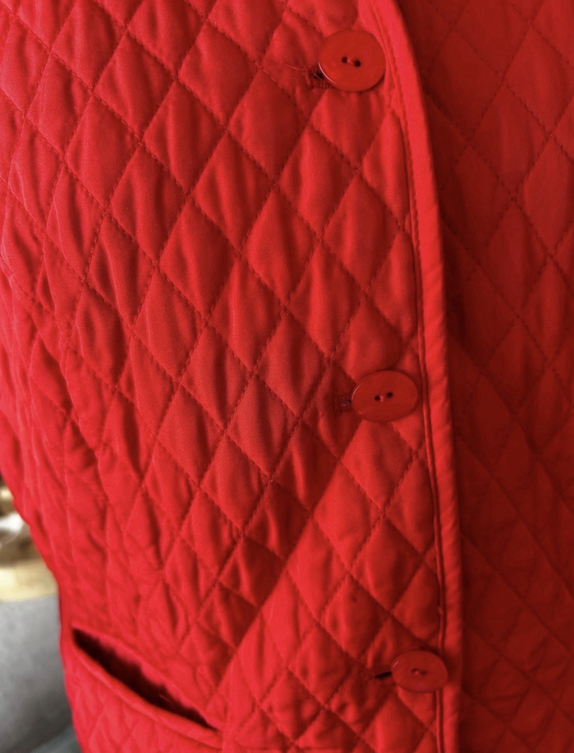 Norton Mcnaughton Jacket Red Midweight Quilted Floral Lined Women’s Sz 10