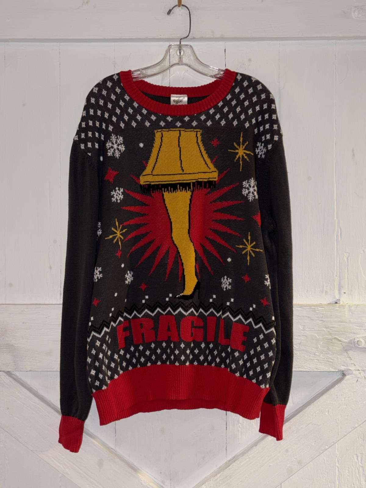 Men’s A Christmas Story XL Leg Lamp Ugly Sweater – Iconic “Major Award” Design