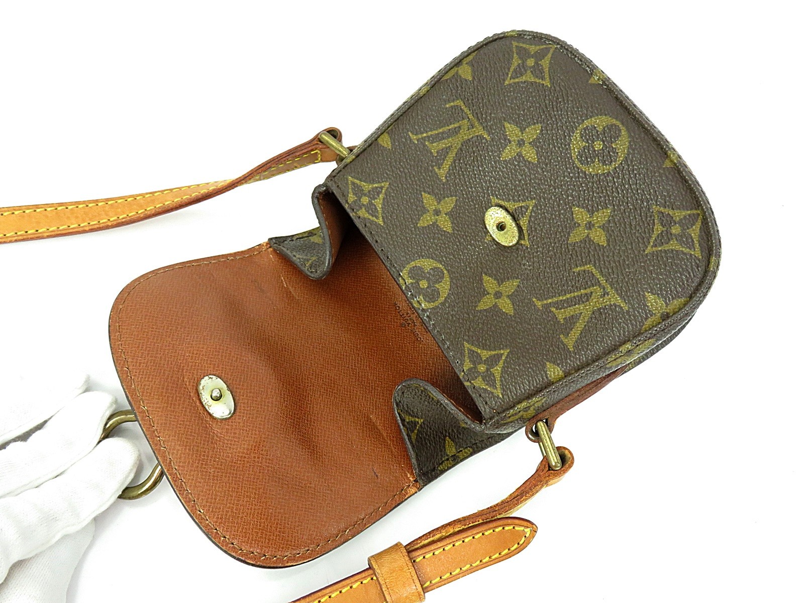 Auth LOUIS VUITTON Saint Cloud Mini Monogram Shoulder Bag Purse #64161