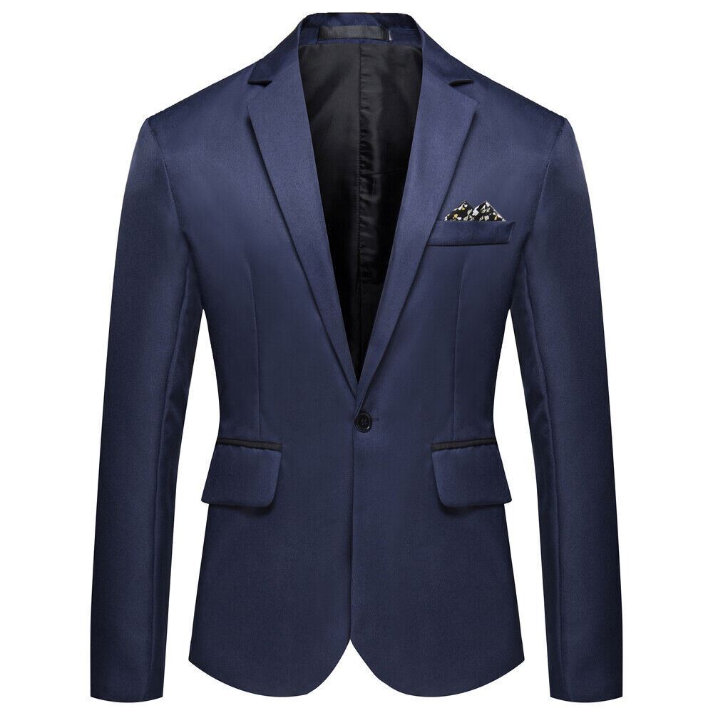 Men’s Tuxedo Jacket Notched Lapel One Button Suit Blazer for Dinner Wedding Prom