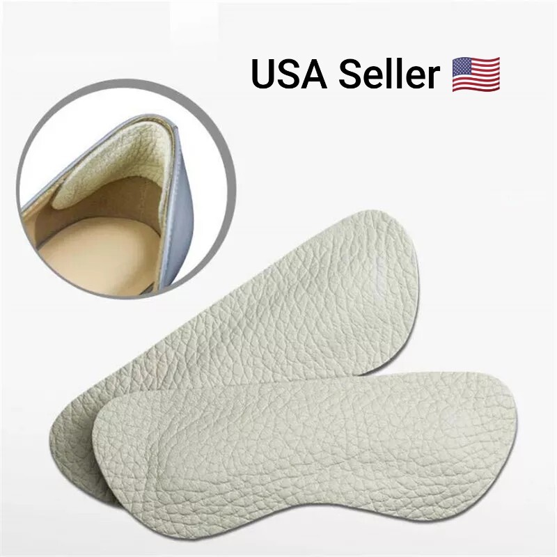 1 Pair Cow Leather Heel Grips Thickened Anti-Abrasion Heel Cushioned Insole heel