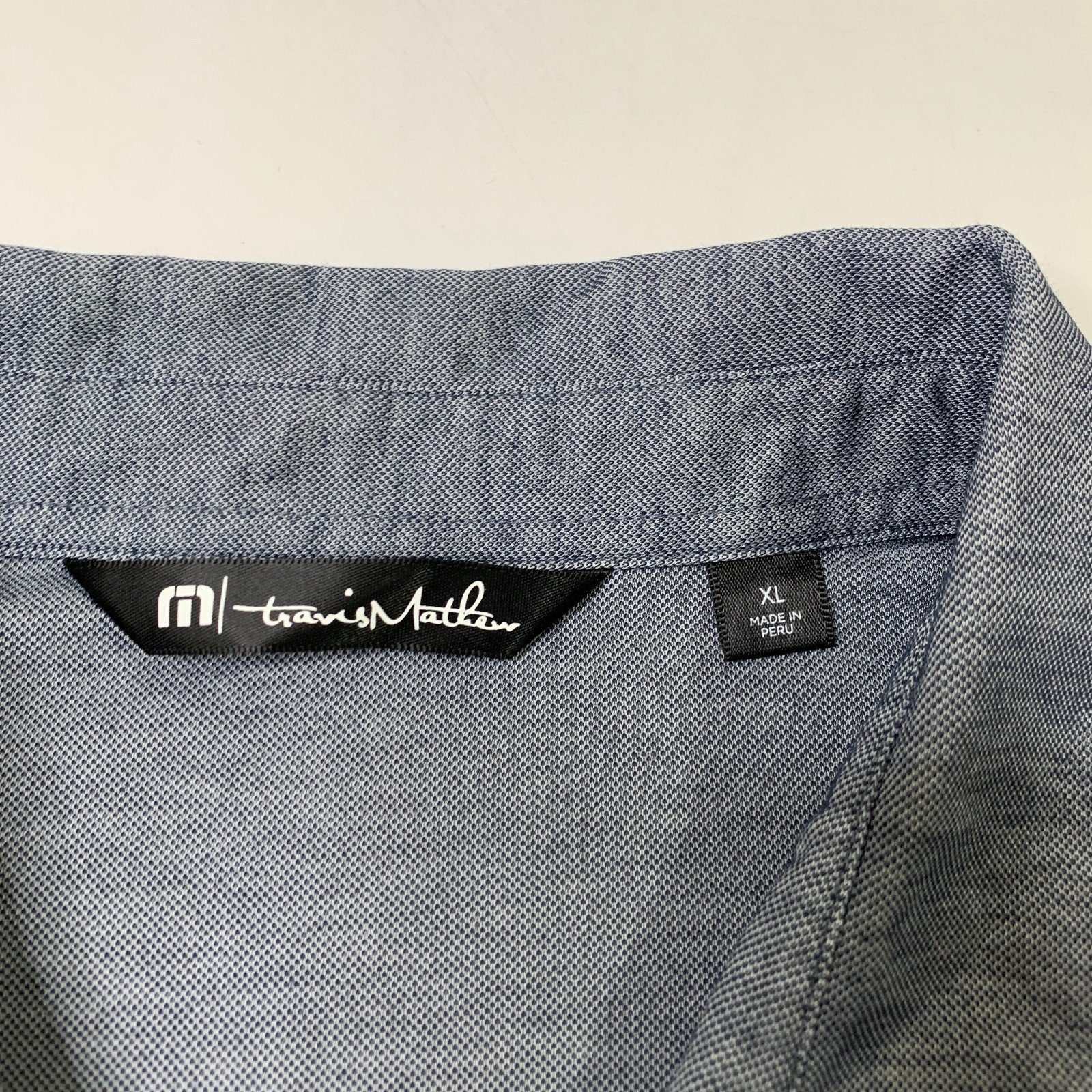 Travis Mathew Shirt Mens XL Extra Large Oceanside Heather Goldman Sachs Logo