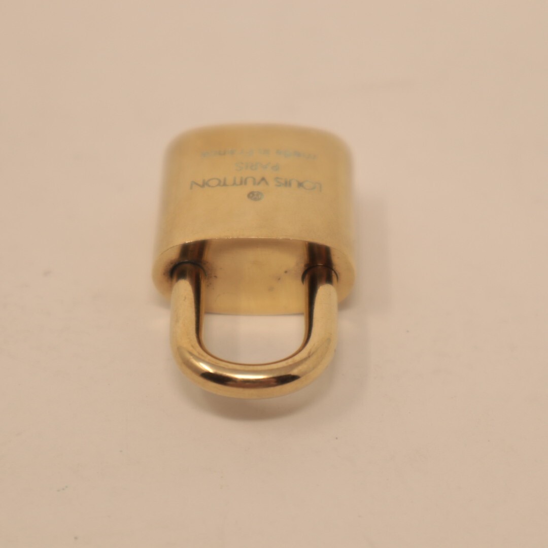 LOUIS VUITTON PadLock Lock & Key Brass Gold Authentic Number random Japan