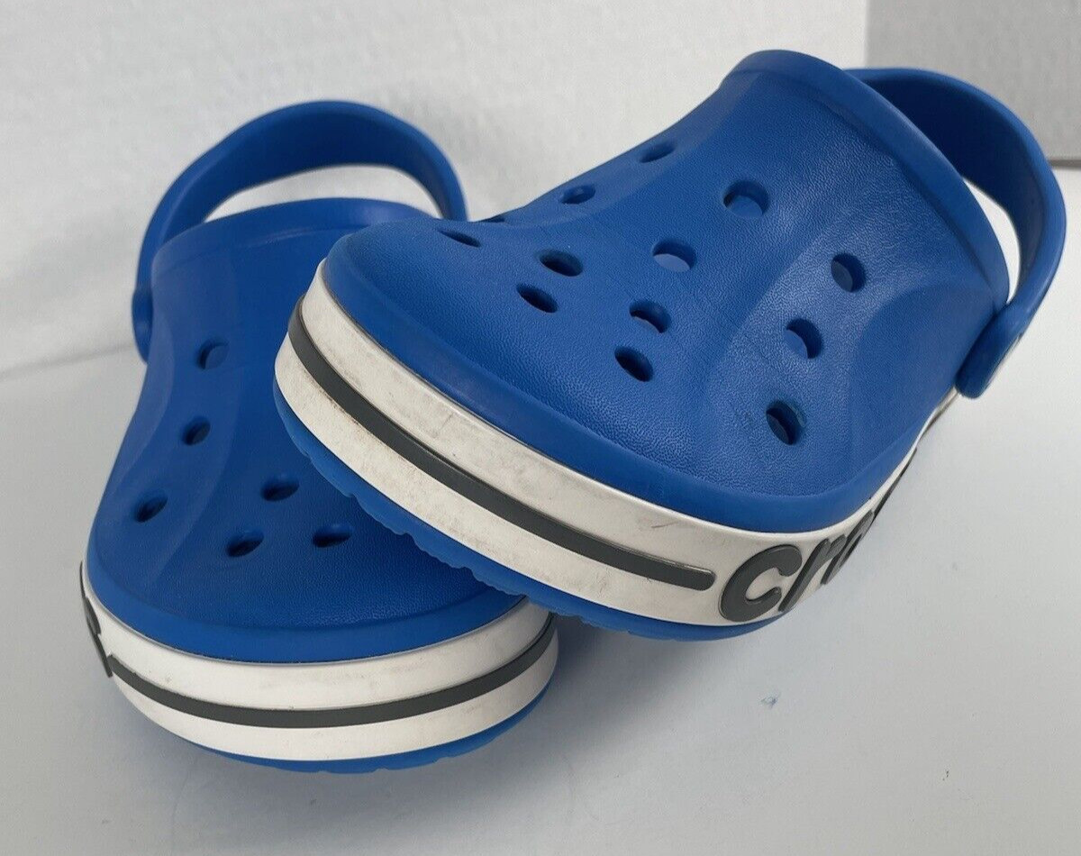 Crocs Sandals Adult Unisex Womens 8 Mens 6 Bayaband Blue Slide Great Condition
