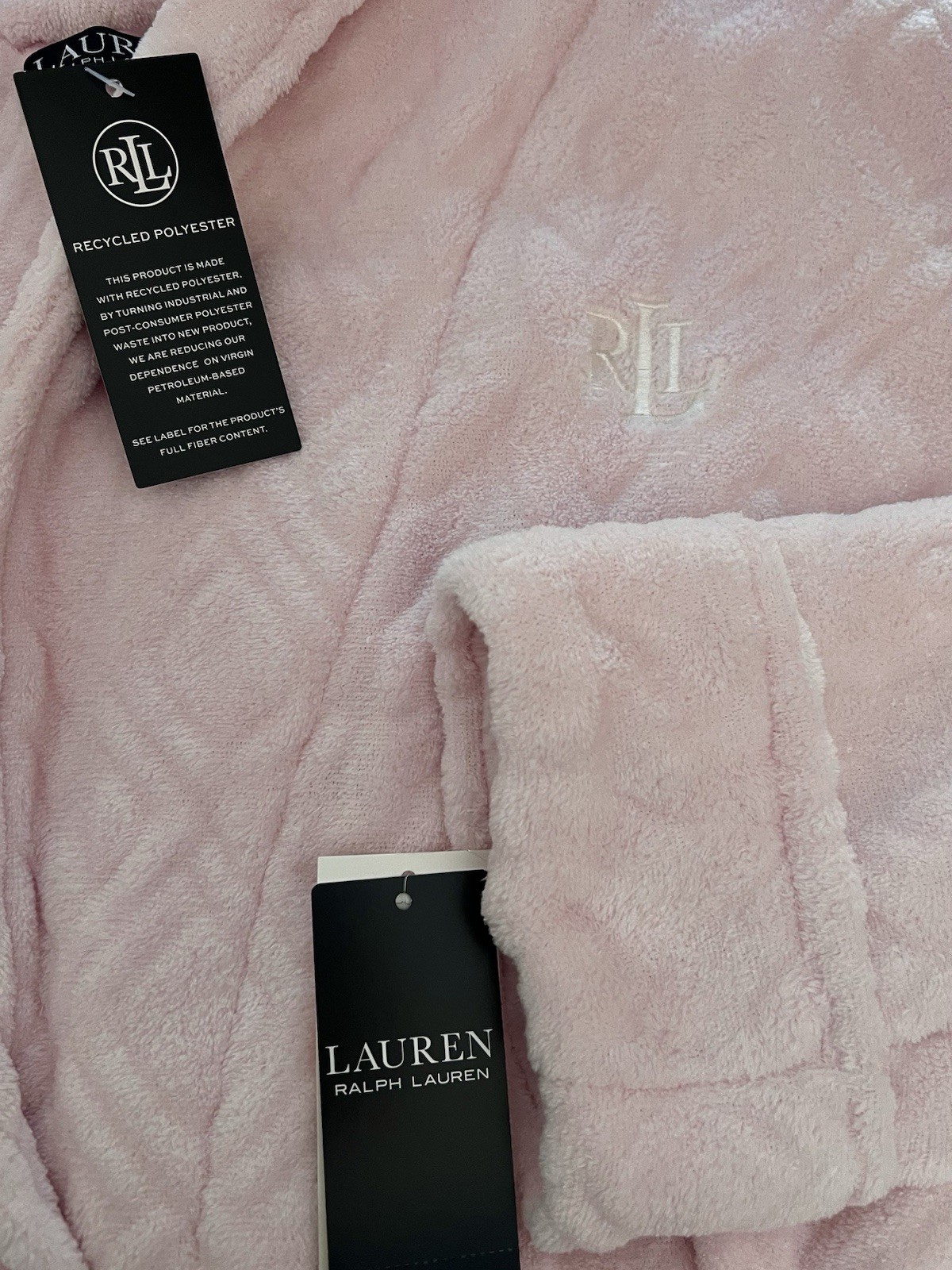 Ralph Lauren Womens Long Sleeve Shawl Collar Robe Size M In pink