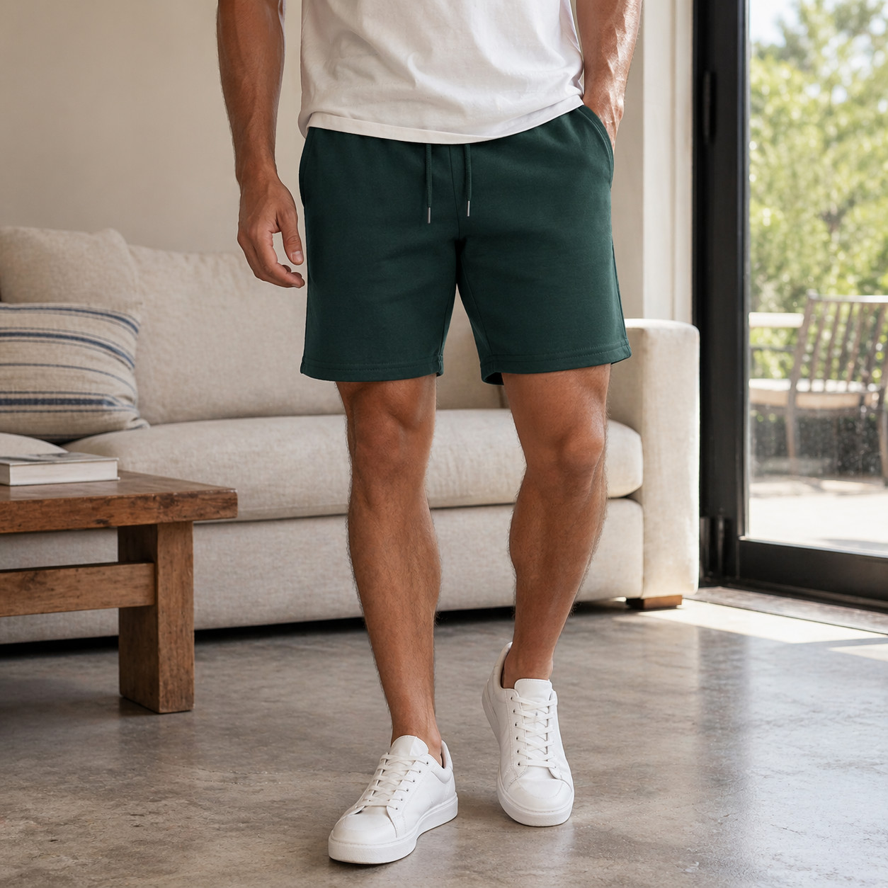 5-PACK Men’s Lounge Shorts Cotton Blend & Elastic Waist (Sizes- S-3XL) Free Ship