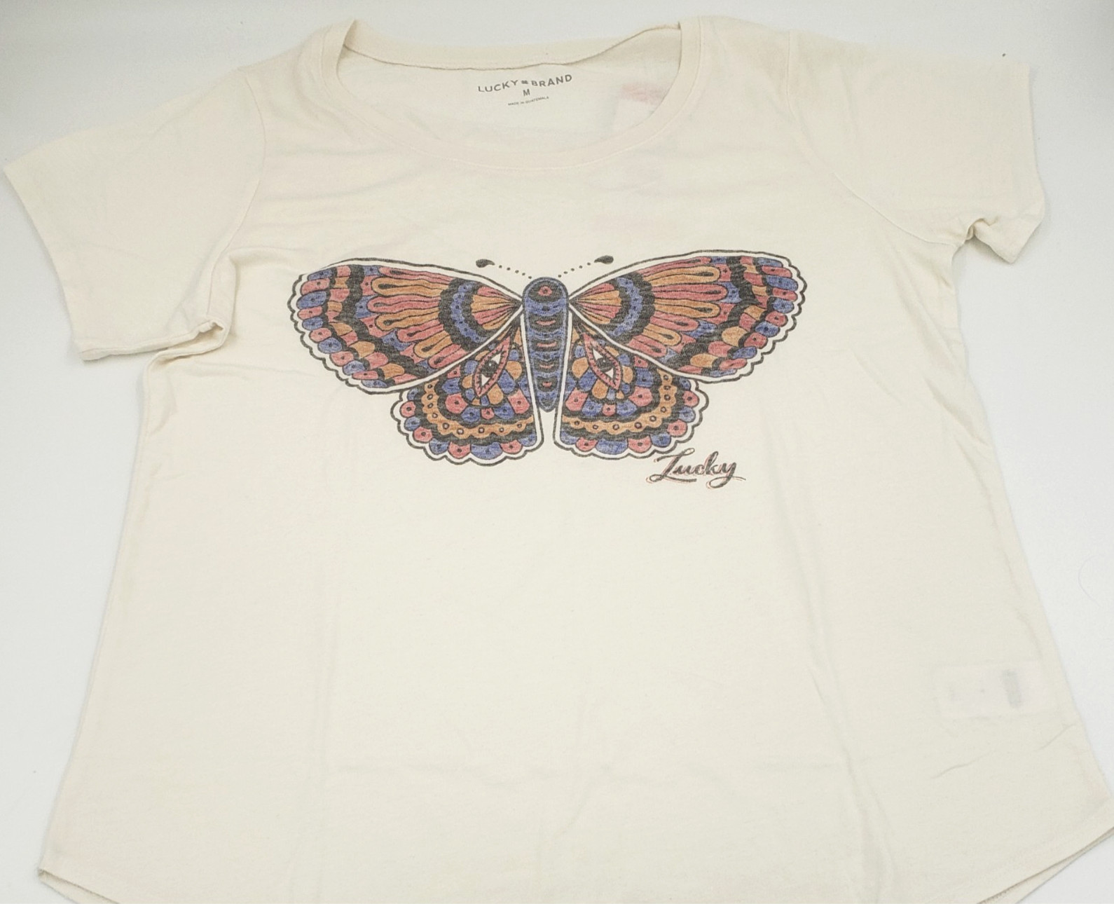 LUCKY BRAND WOMEN S GRAPHIC T-SHIRT BUTTERFLY, HEART, MOOD INDIGO – YOU CHOOSE!