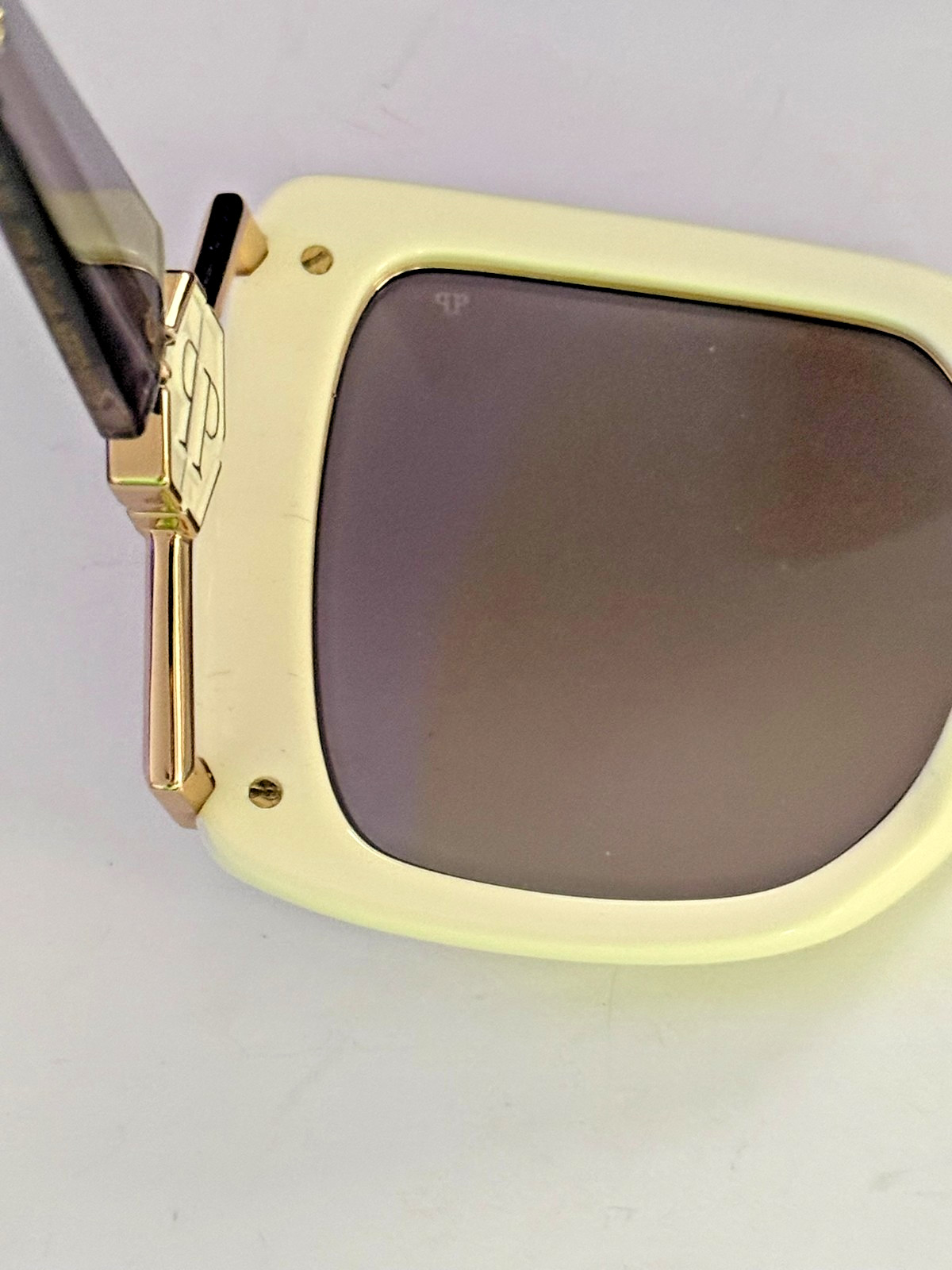Philipp Plein SPP121S Plein Queen Sunglasses Cream White 3GFX 56-21-120 NIB
