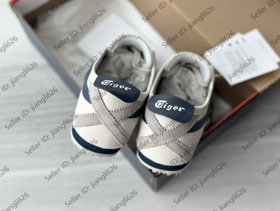 2026 Onitsuka Tiger Mexico 66 Classic Unisex Shoes Birch/Navy Blue Retro Sneaker