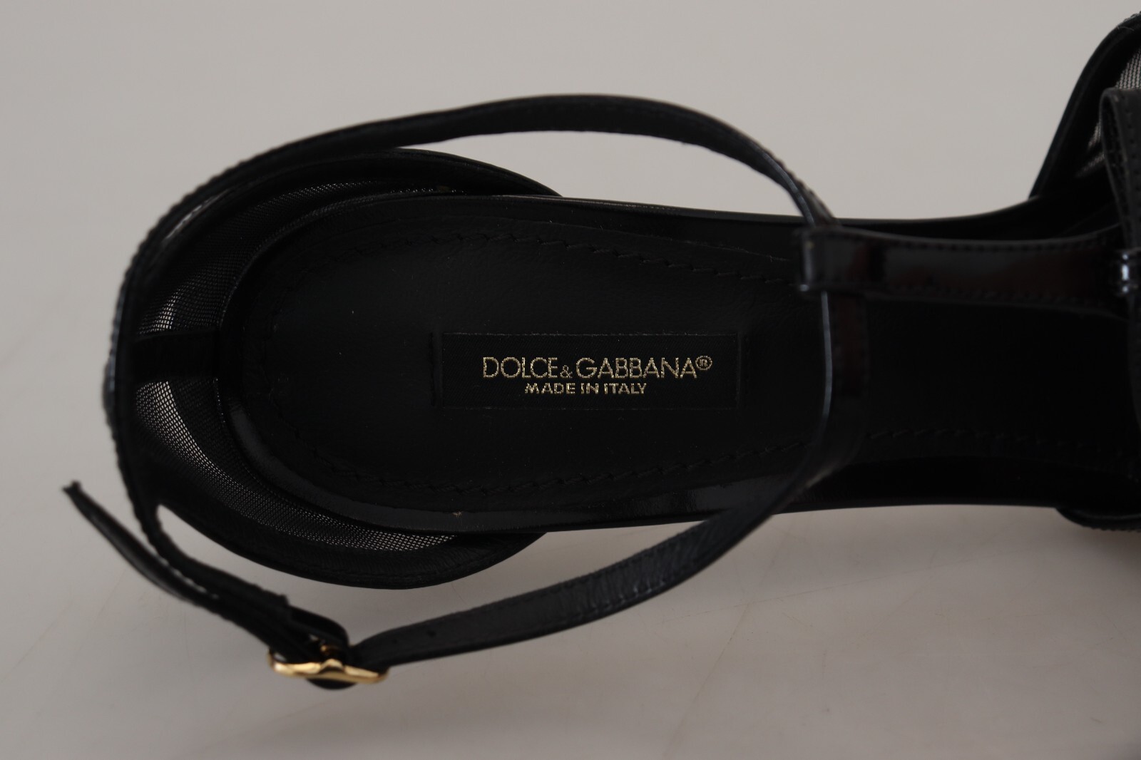 DOLCE & GABBANA Sandals Black Stiletto High Heels Shoes EU38 / US7.5 RRP 1050usd
