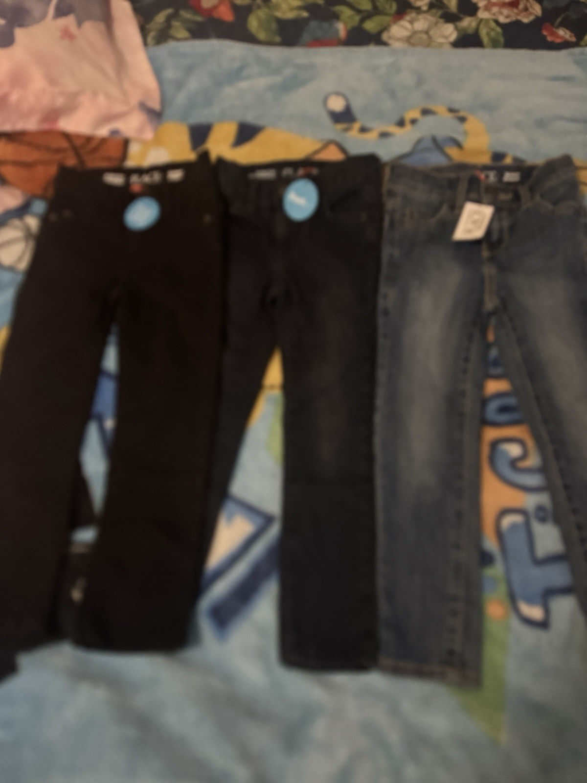 The Children’s Place Girls Skinny Stretch Denim Jeans Slim Fit Size 4 Black 3