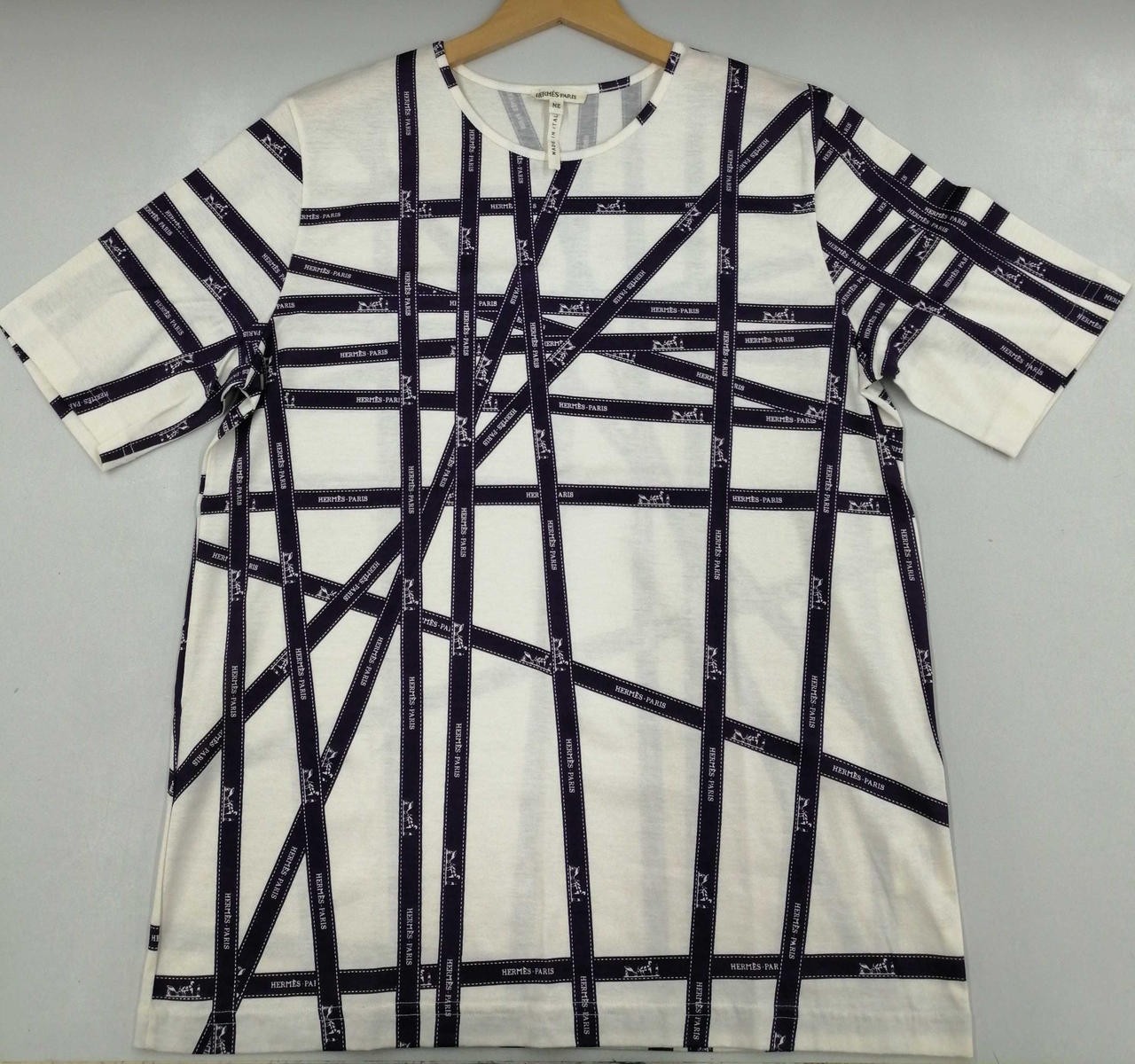 Hermes ME Cotton T-Shirt Top, Size M, 24cm Sleeve, 38in Length