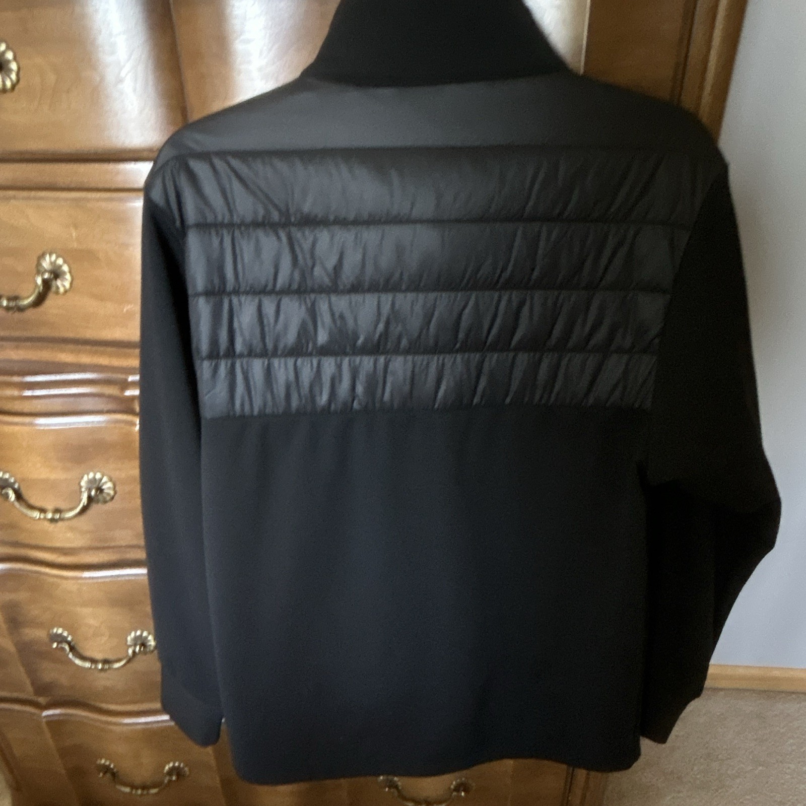 Varley Women’s Black Quilted Full-Zip Jacket, Polyester Long Sleeve, Size S