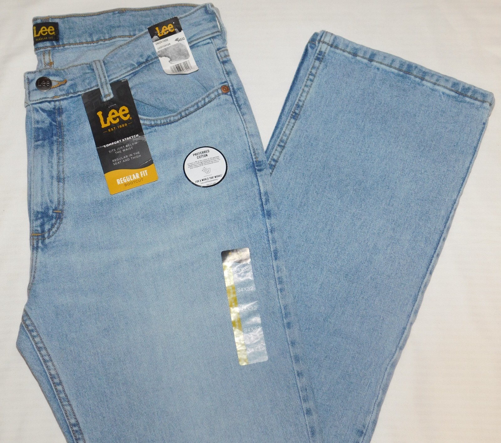 LEE Regular Jeans Stretch Bootcut Regular in Seat & Thigh Union Fade Lt Blue