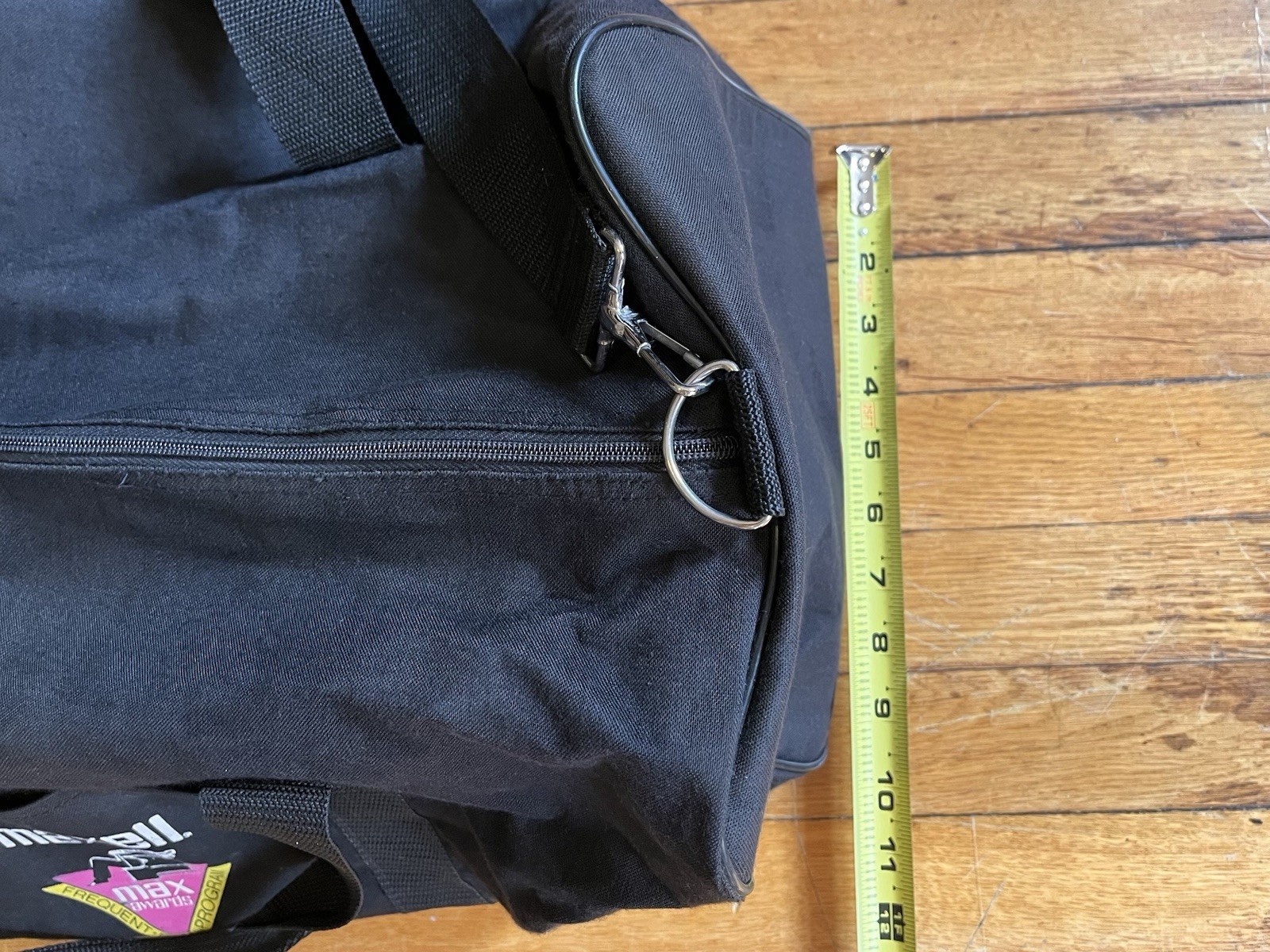 VINTAGE Maxell Blown Away Guy Duffel Bag Black Frequent Buyer Program