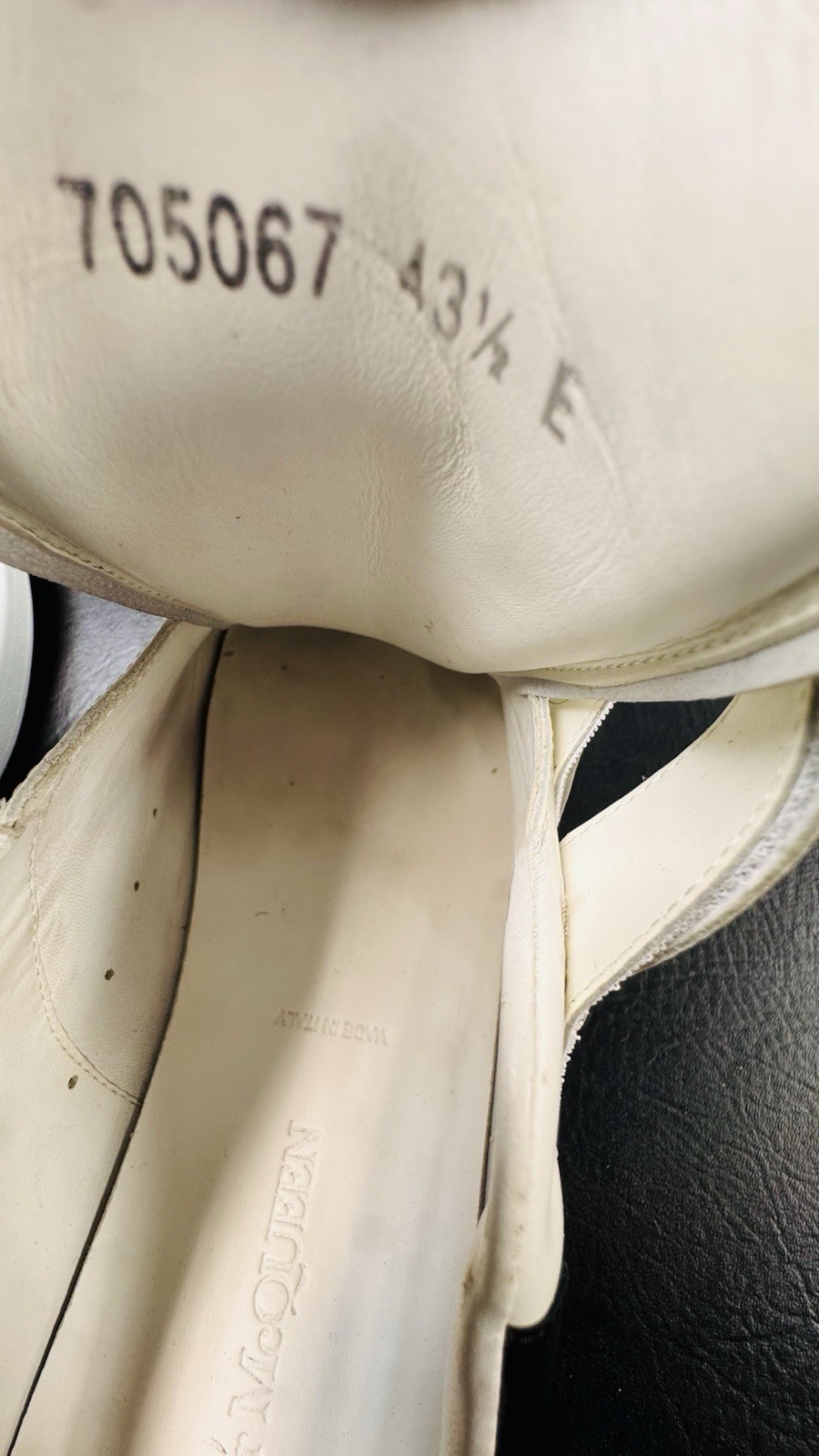 Alexander McQueen Oversized Triple Strap sneakers in white leather Size 43.5