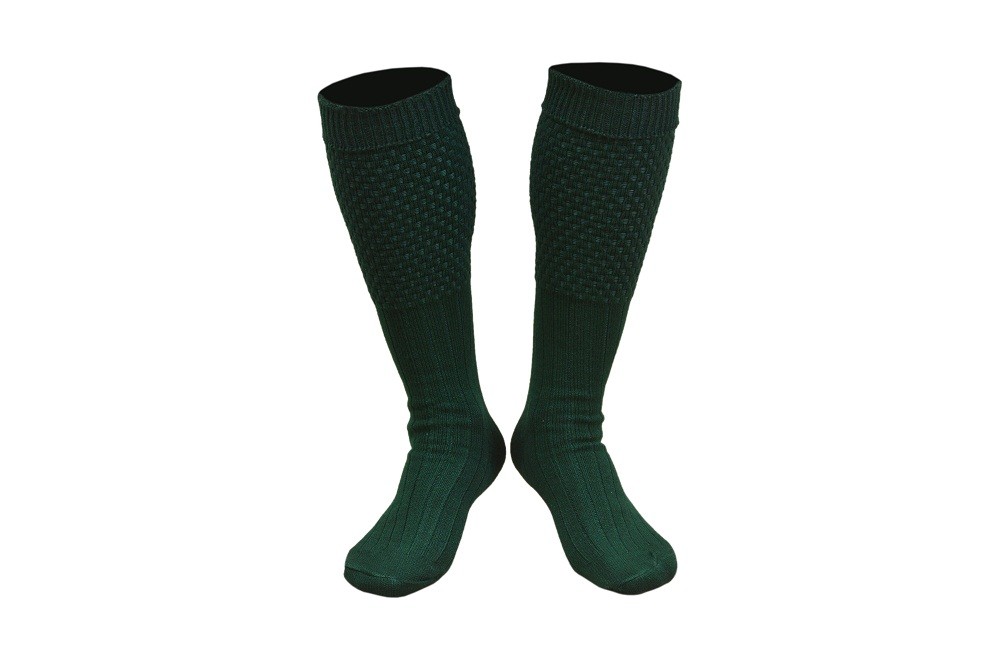 Men New Scottish Irish Highland Long Kilt Hose Socks Green White Black All sizes