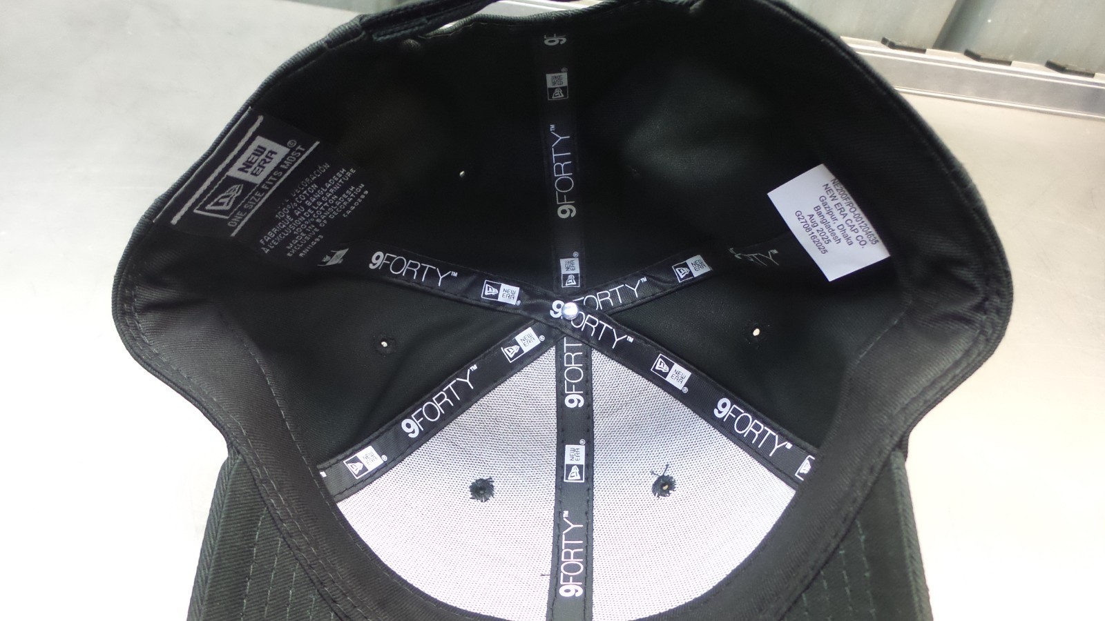 New Era 9forty Plain Black Golf Hat Adjustable Back One Size | New