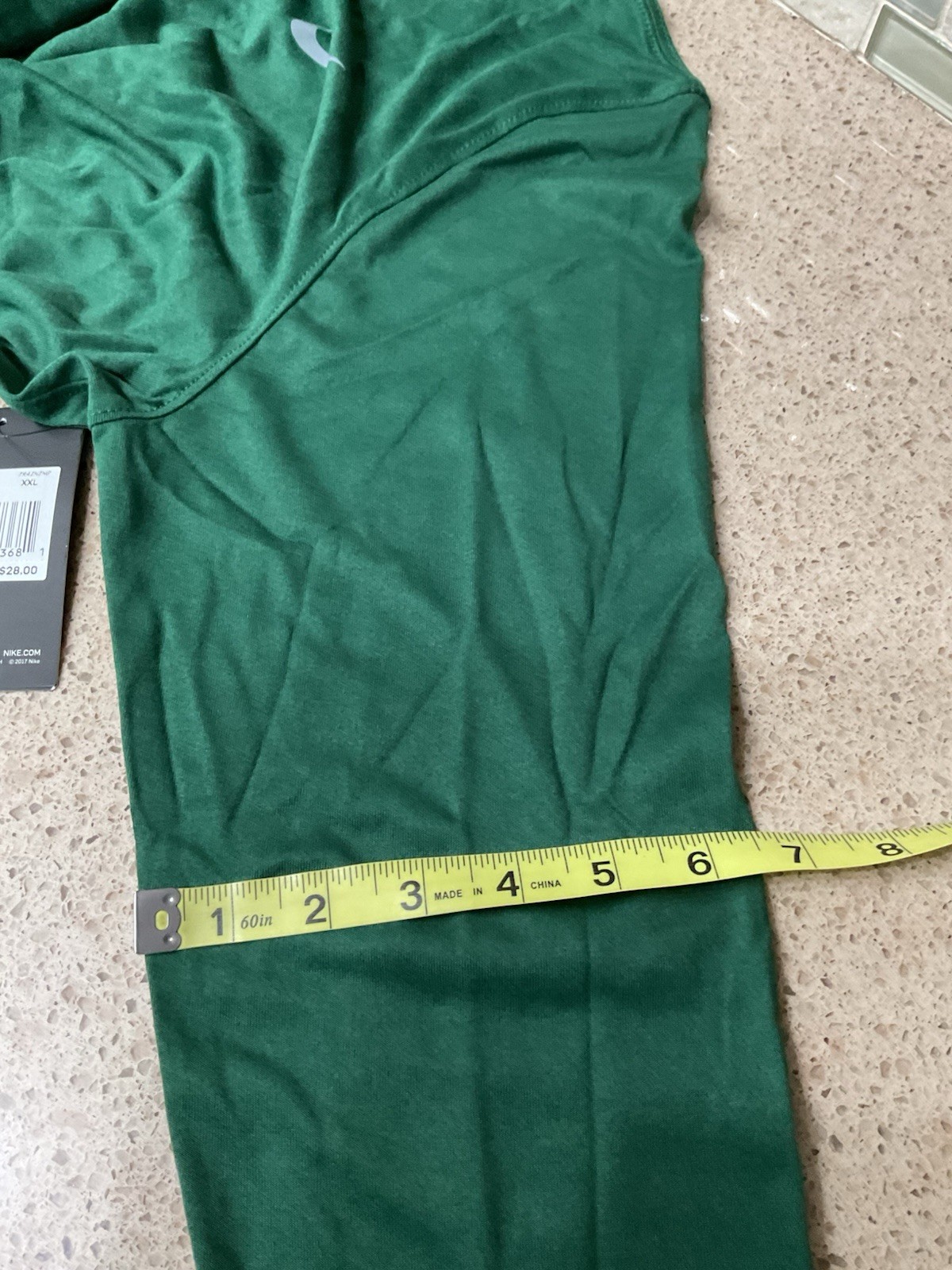Nike Womens Nike TShirt Green Dri Fit Long Sleeve Sz XXL 48×28” New