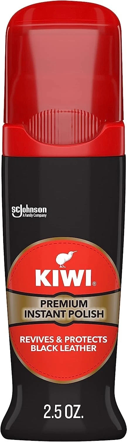 Kiwi Instant Shine & Protect Liquid Shoe Polish, 2.5 Fl Oz (Pack of 1), Black