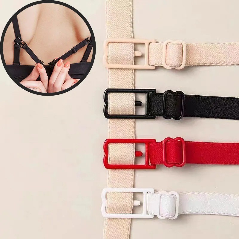 6pc Bra Strap Holder Nonslip Elastic Adjustable Band Strap Racer Back Clip Women
