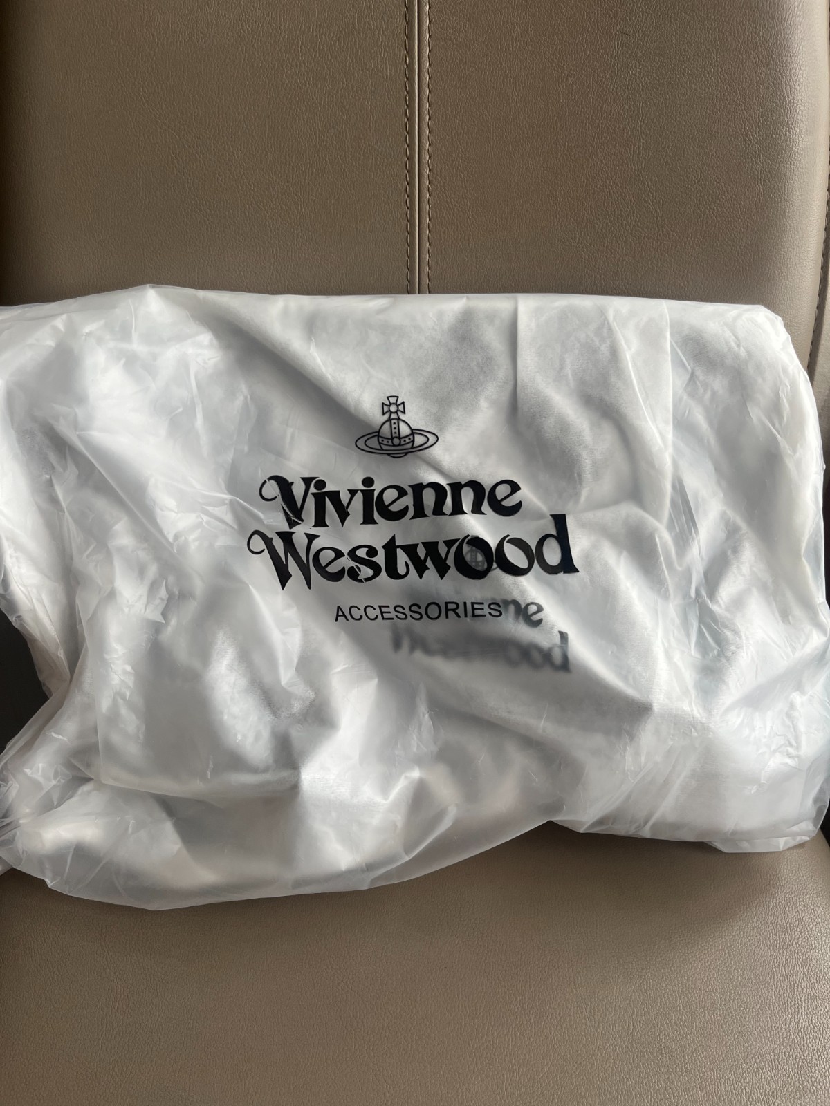 Vivienne Westwood Tote Bag Orb Embossed Black Shoulder Leather Handbag