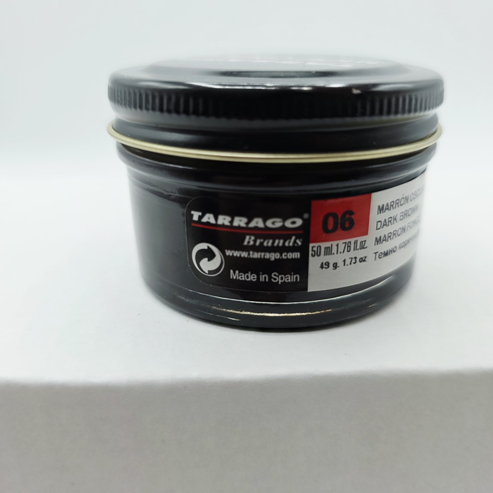 Tarrago Shoe Polish # 06 Dark Brown Cream Leather Protector 1.76 oz. 50ml Boot