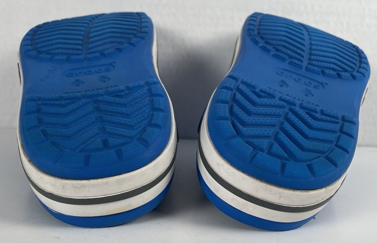 Crocs Sandals Adult Unisex Womens 8 Mens 6 Bayaband Blue Slide Great Condition