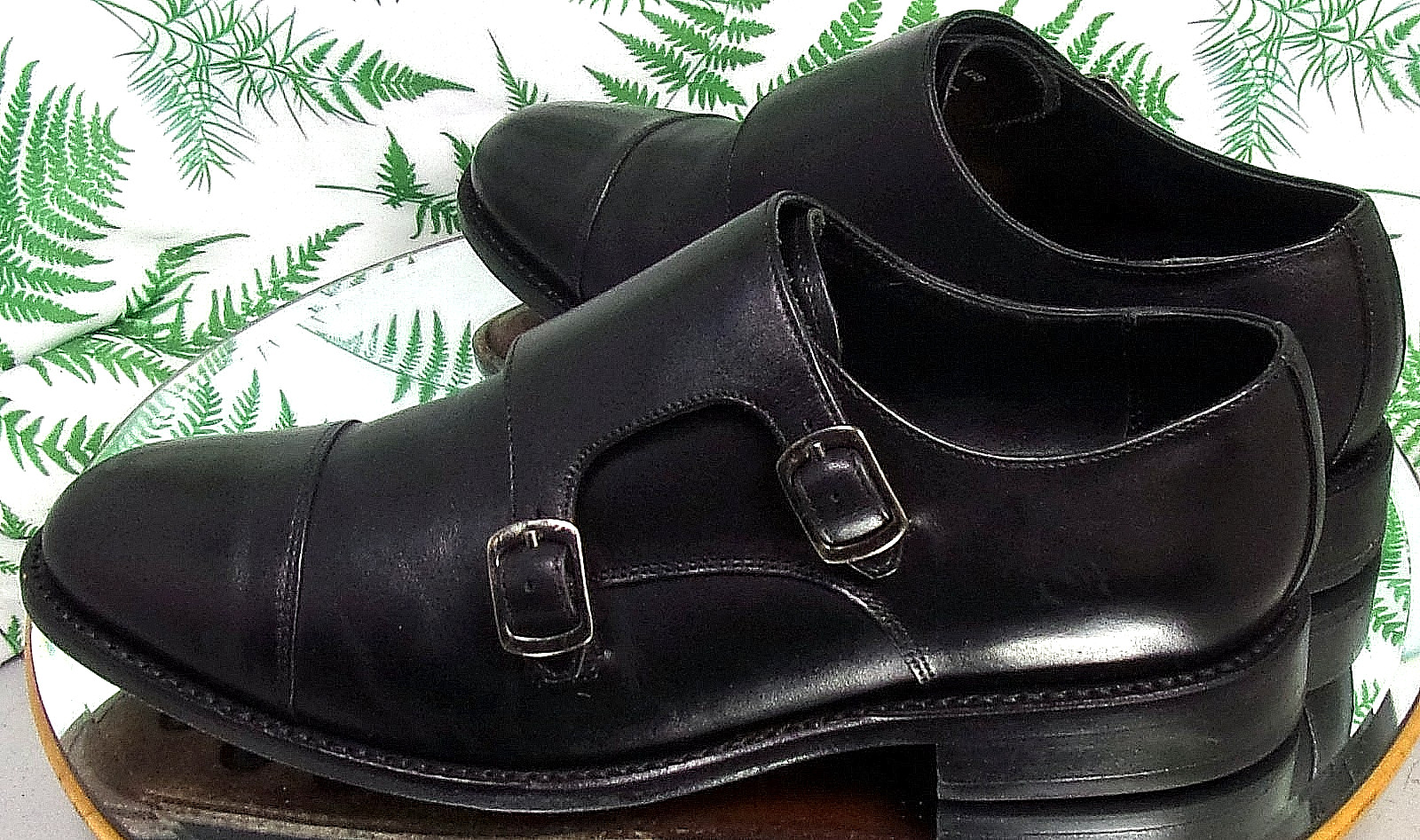 THURSDAY BOOT CO SAINT BLACK LEATHER DOUBLE MONK STRAP DRESS SHOES MENS SZ 8.5