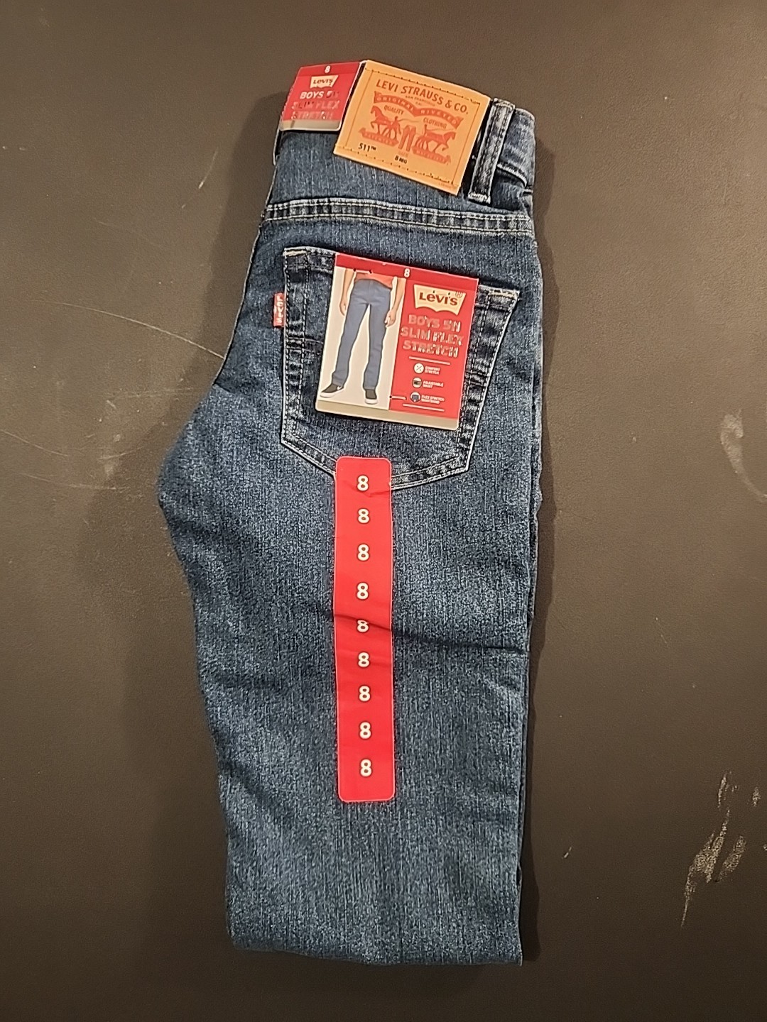 Levi’s Boys 511 Slim Fit Zip Fly & Button Closure Denim Jeans