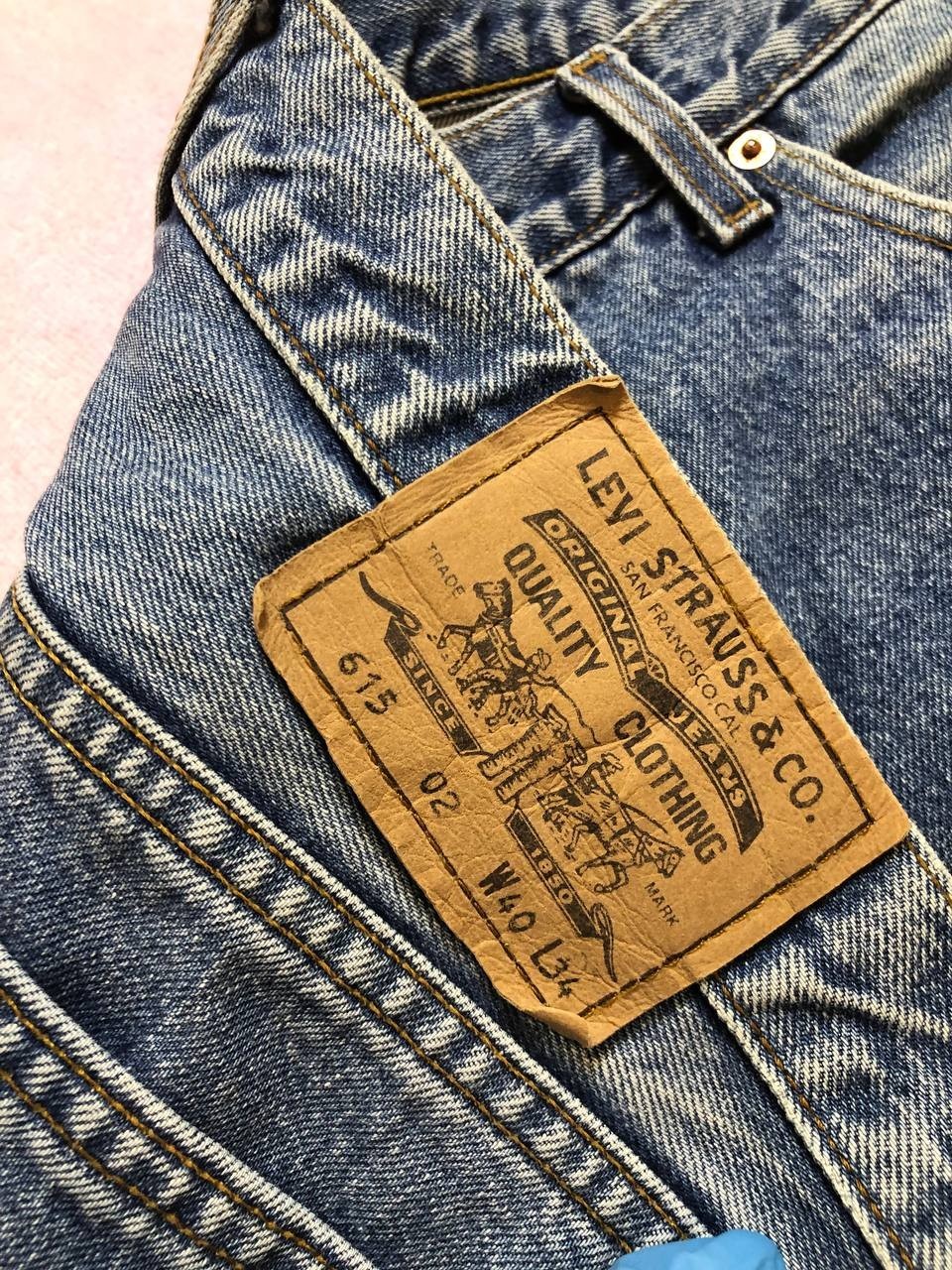 Levis 615 Jeans Mens Blue Denim Straight 40X34