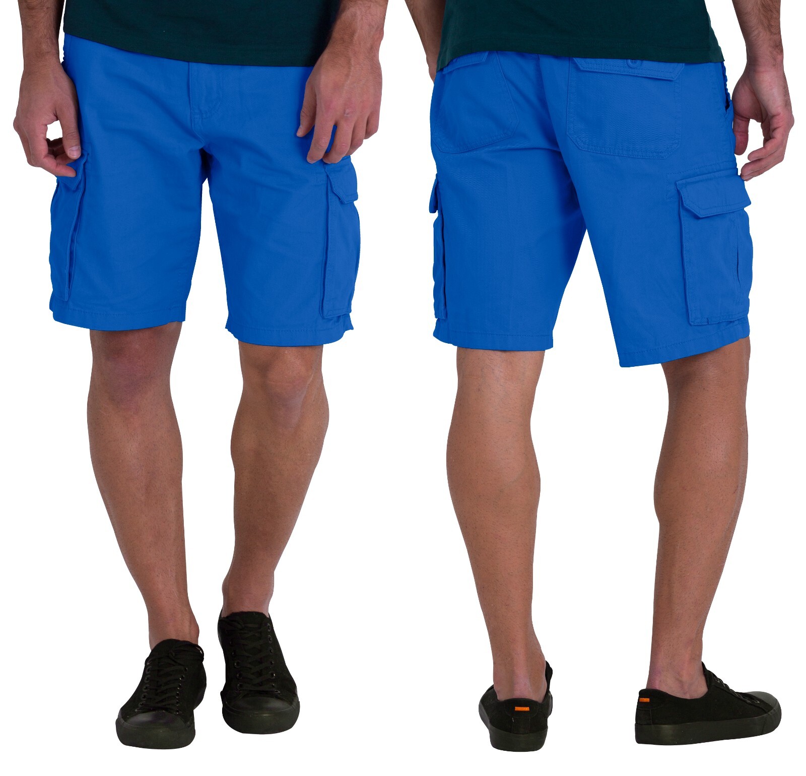 Mens Cotton Cargo Shorts Relaxed Fit Outdoor Hike Sports, Multi-Pocket Half Pant
