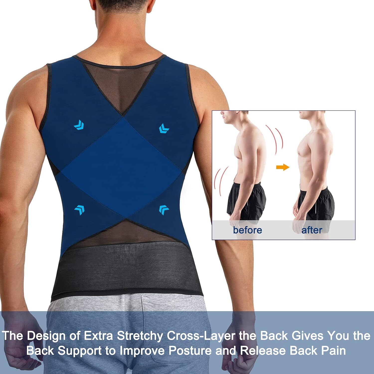 Fajas Colombianas para Hombres Men BODY SHAPER ABDOMEN CONTROL Slimming Girdles