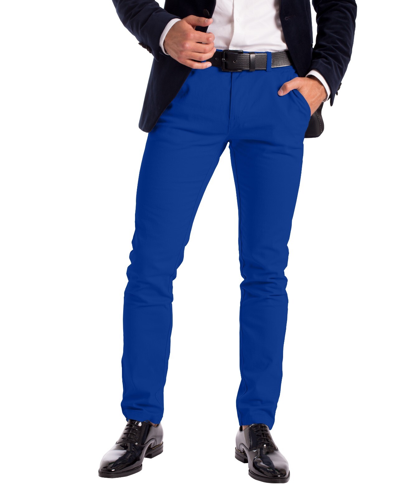 Stretch Chino Slim Fit Mens Relaxed Casual Cotton Dress Skinny Pants Size 30-40