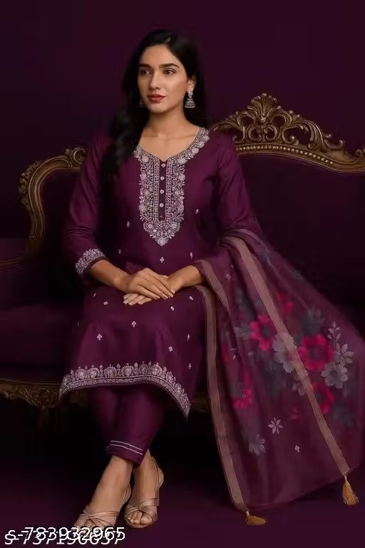 Indian Readymad Party Festive Wedding Rayon Kurta Kurti Pant Set for Women’s