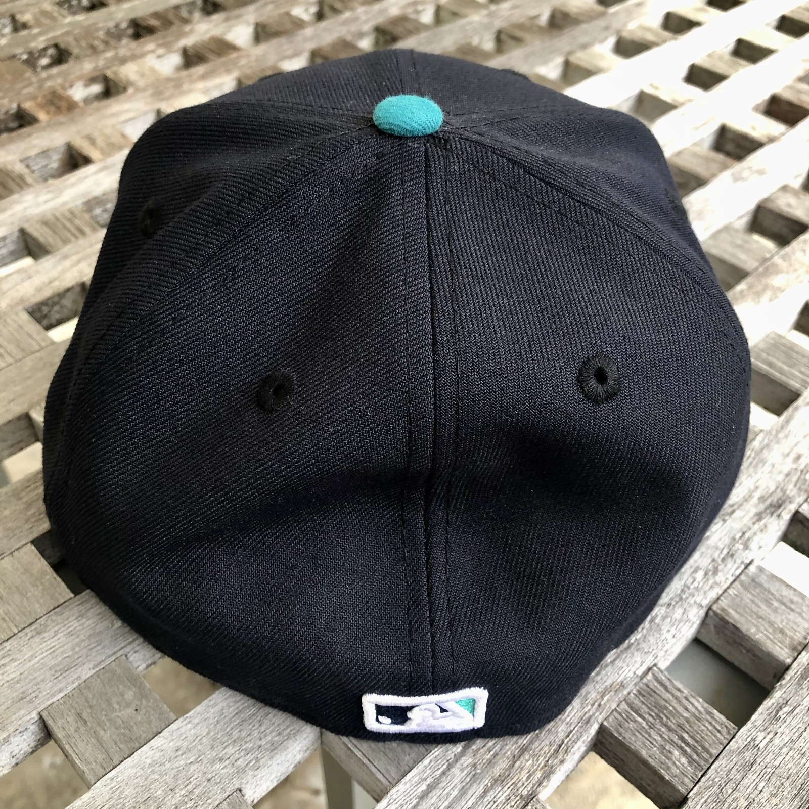 Seattle Mariners Logo MLB New Era 59FIFTY 2 Tone Fitted Hat 7 1/4