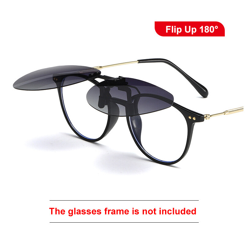 Polarized Clip-on Sunglasses Anti-glare Lightweight Flip Up Driving Sun Glasses