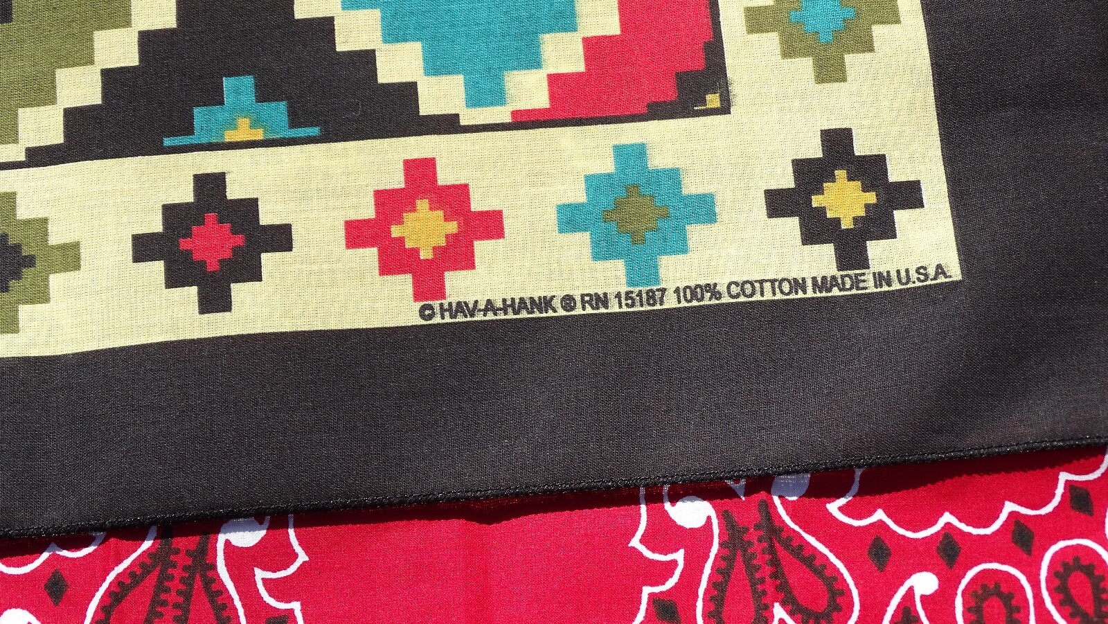 Southwest Argyle 22×22 Bandanna