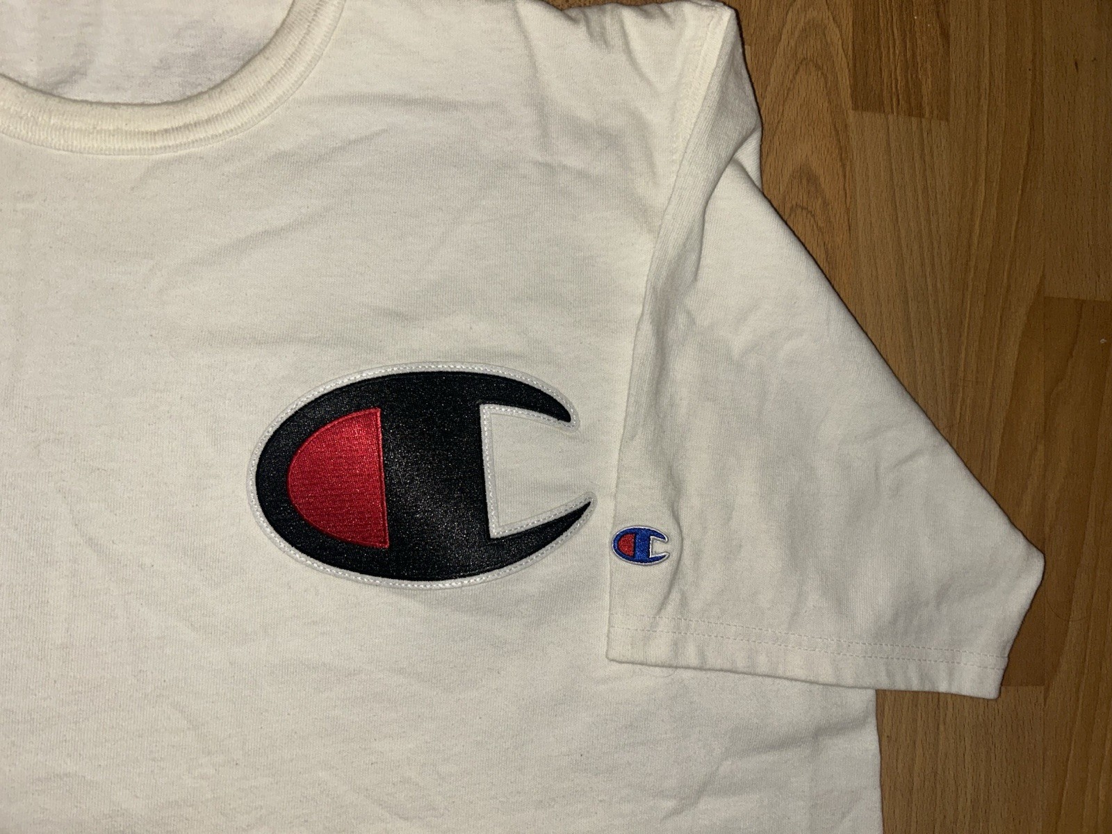 Vintage Champion Heritage Mens White Classic Big C Logo Size Extra-Large