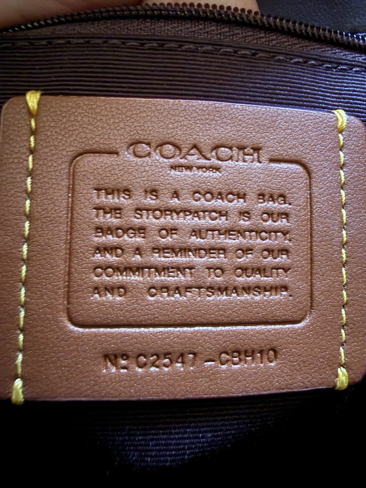 Coach Signature Brown Black Small Backpack Turn Lock Drawstring Gold Hardware