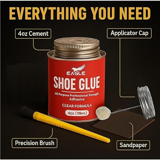 Eagle Shoe Cement – Heavy Duty Shoe Sole Glue for Repair – Strong Waterproof