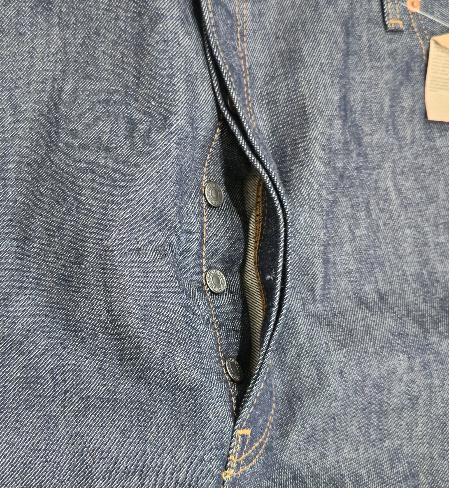 NWT Levi’s 501 Original Shrink-To-Fit Men’s Jeans Dark Wash 46×32 Rigid Straight