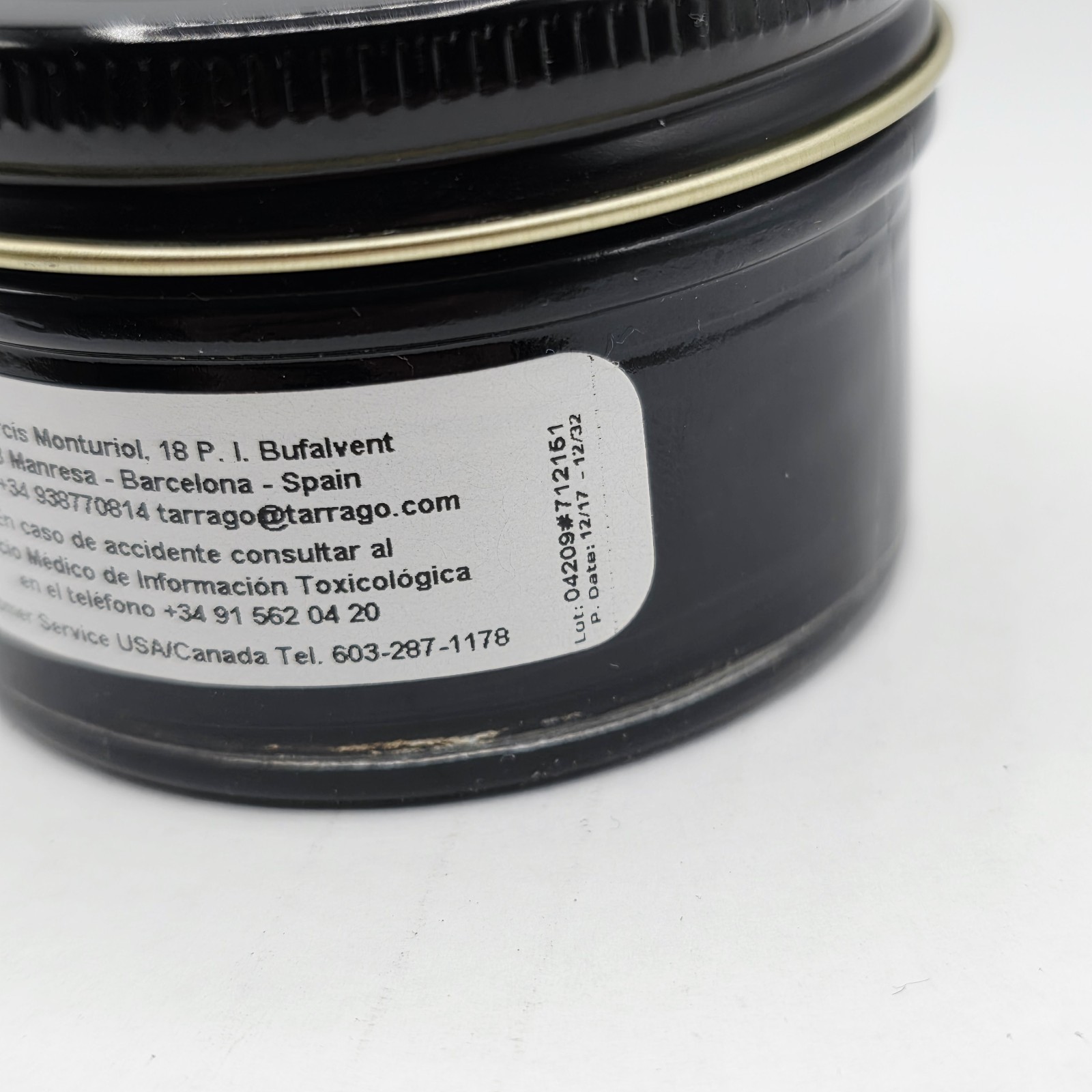 Tarrago Shoe Polish # 18 Black Cream Leather Protector 1.76 oz. 50ml Boot
