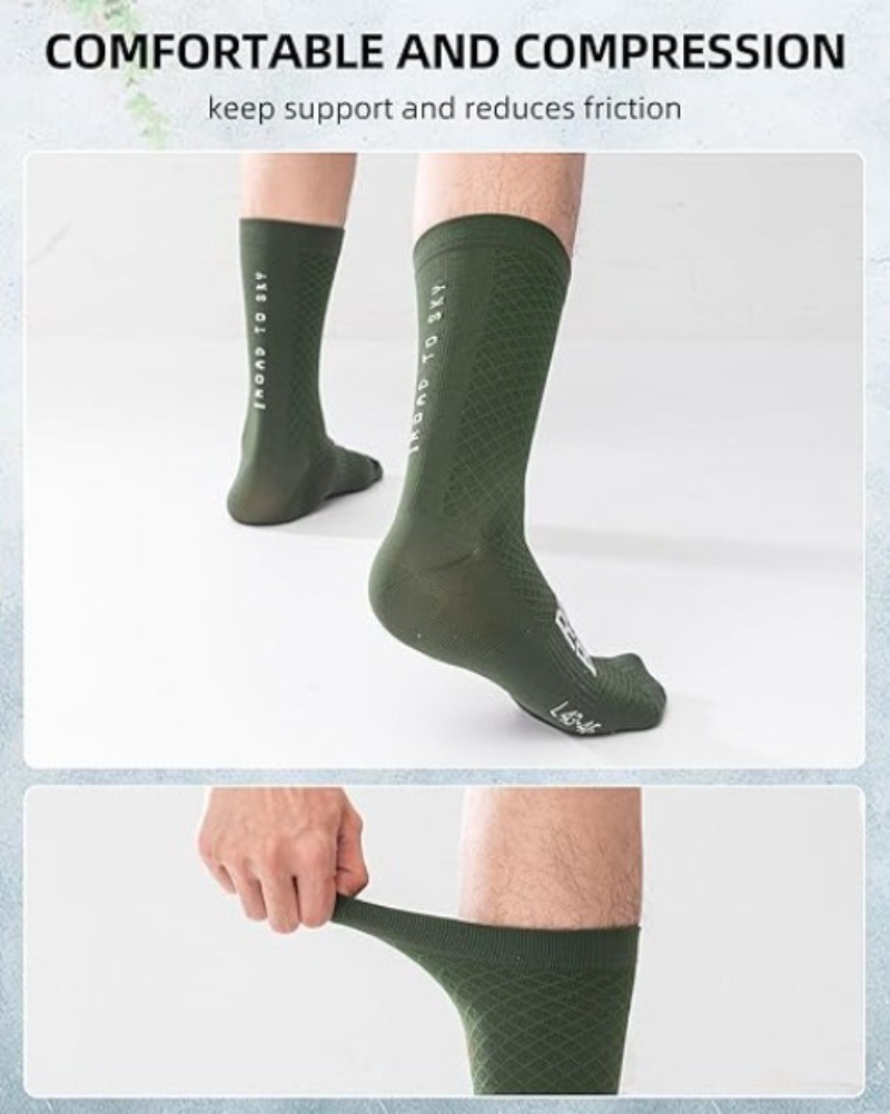 ROCKBROS Cycling Socks Breathable Wicking Athletic Compression Road to Sky Socks
