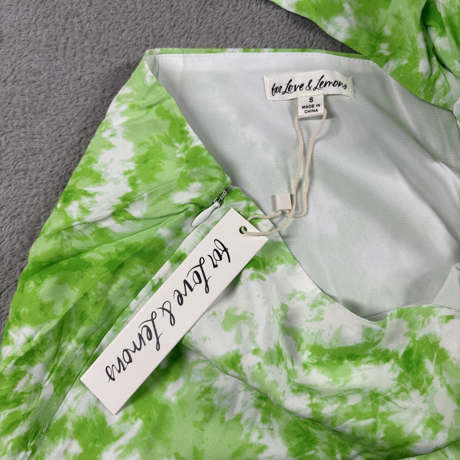 NWT For Love & Lemons Devon Mini Dress Tie Dye Cut Out Size Small