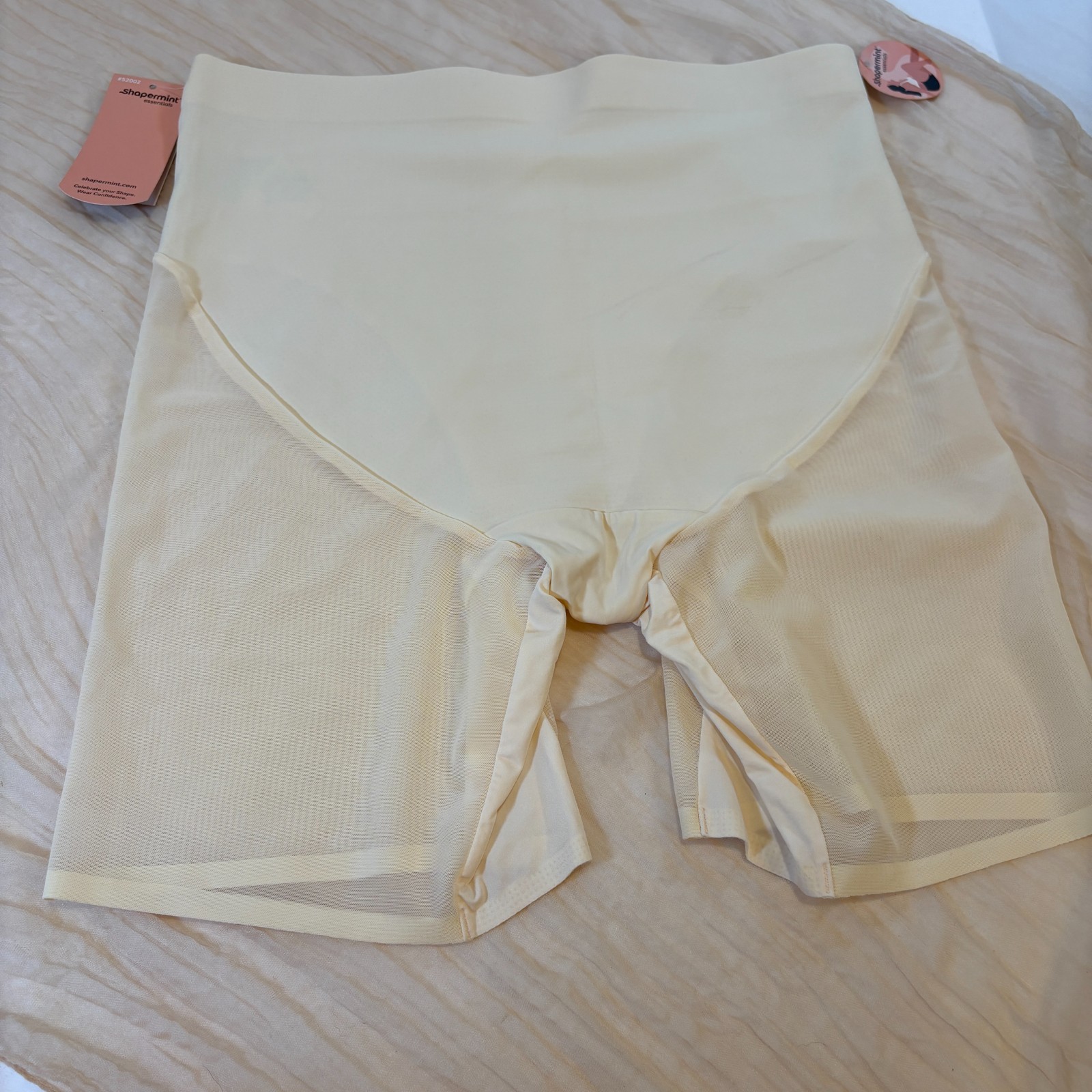Shapermint Essentials Empower Mesh Shaper Shorts 52002 Cream XL