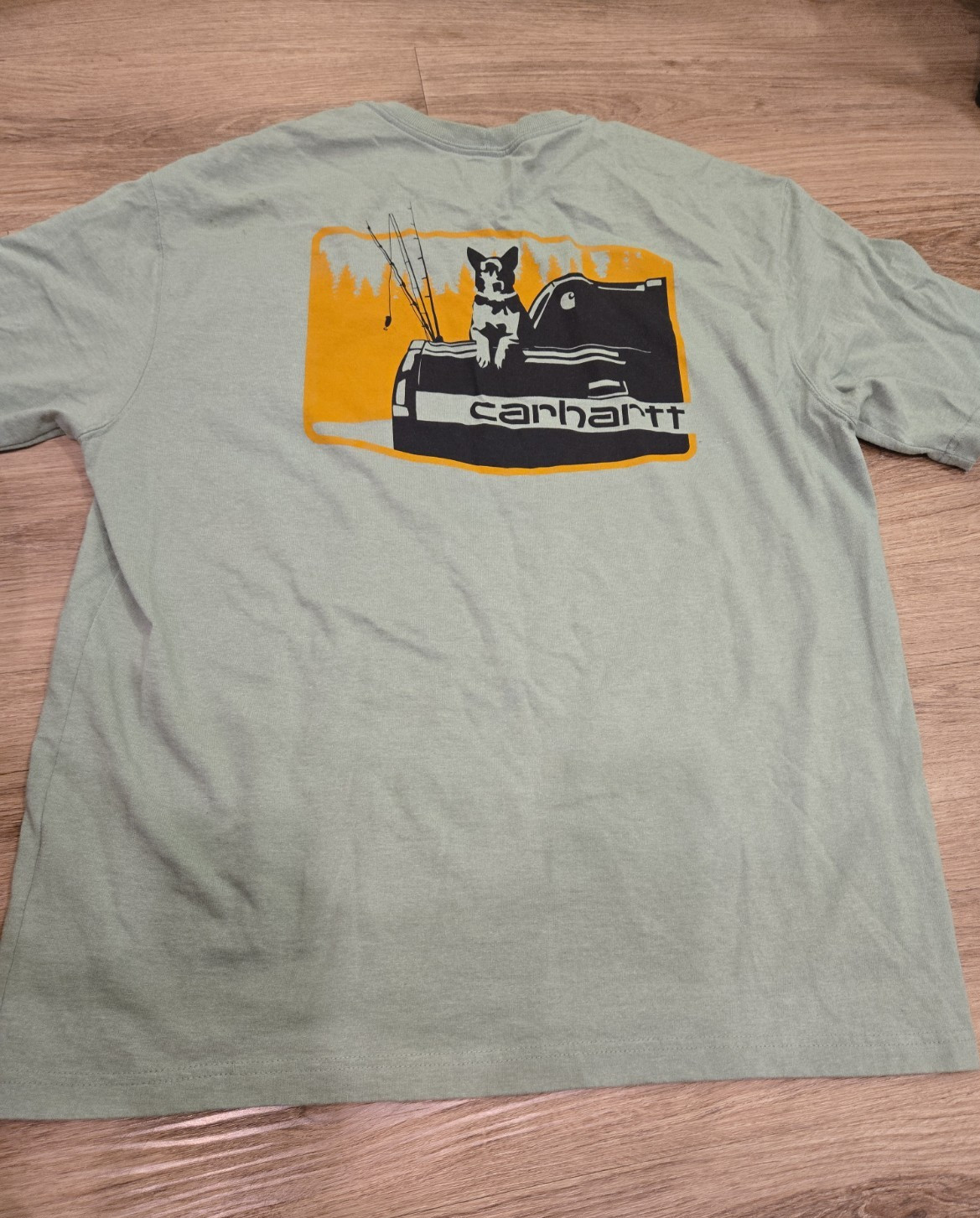 Carhartt Men’s T-Shirt size Large Loose Fit Short Sleeve w/ Pocket Dog Graphic
