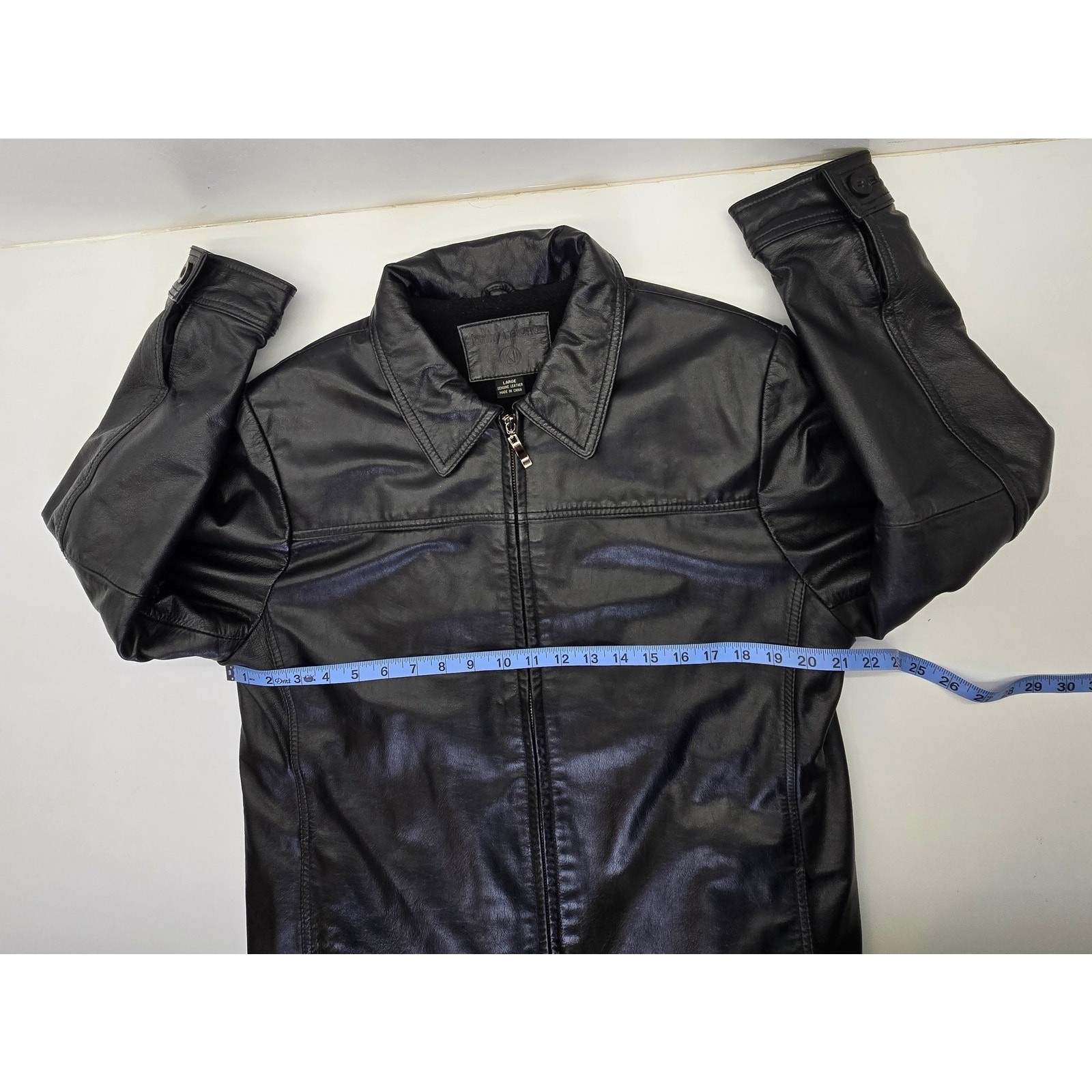 Kathy Ireland Black Leather Jacket Insulated Quilted & Plush Zip Coat Womens L