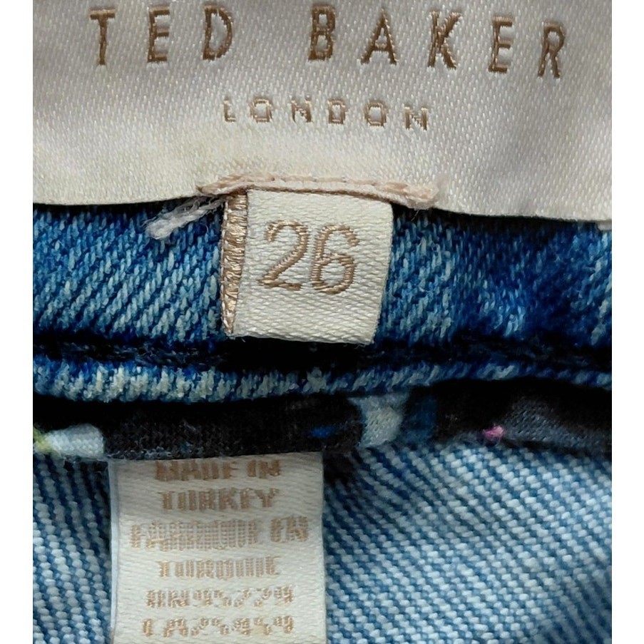 Ted Baker London Distressed Blue Jeans Mid (10-12 in) Skinny Denim Women Size 26